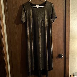 Black and gold tshirt dress
